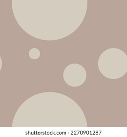 Nahtlose Muster von Kreisen, handgezeichnet.Ornament auf beigem Hintergrund. Design des Hintergrunds, Tapeten, Textilien, Verpackung.