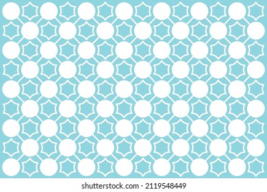 patrón ininterrumpido de círculos y hexágonos conectados y rodeados con líneas.