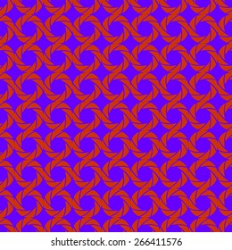 Seamless pattern of circles lens element and bright dark blue and red colors with the effect of an optical illusion
