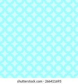 Seamless pattern of circles lens element and bright light blue color with the effect of an optical illusion
