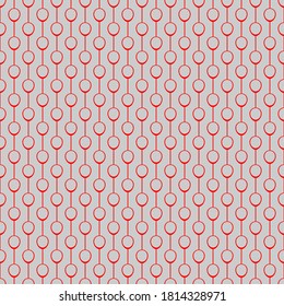 Seamless pattern of circles and lines. Geometric background.