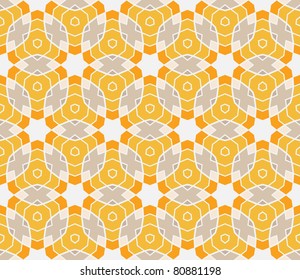 Seamless pattern with circles, lines and stars