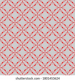 Seamless pattern of circles and lines. Unusual lattice. Geometric vintage background. Vector illustration. Good quality. Good design.