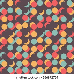 Seamless pattern with circles. Modern abstract artwork.