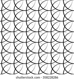Seamless pattern with circles. monochrome vector background.