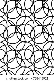Seamless  pattern with circles. monochrome vector