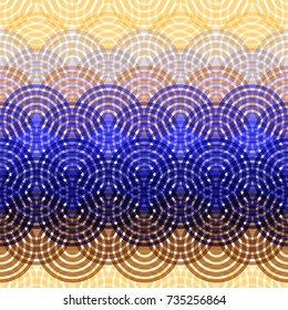 seamless pattern circles Navy Indigo Brown claret blue mustard print, Geo hipster backdrop modern trendy Geometric abstract background Can be used for fabrics, wallpapers, websites. Vector