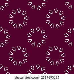 Seamless pattern with circles on a maroon background