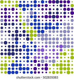 Seamless pattern of circles on a white background. The illusion of movement. Bright colors.