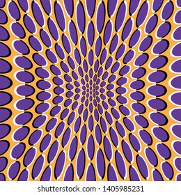 seamless pattern with circles. optical illusion. colorful vector illustration