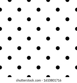 Seamless pattern. Circles ornament. Dots wallpaper. Polka dot motif. Geometric backdrop. Rounds background. Dotted illustration. Spots image. Digital paper, textile print, web design, abstract. Vector