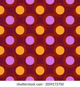 Seamless pattern. Circles ornament. Geometric background. Ethnic wallpaper. Polka dots motif. Geometrical backdrop. Contemporary digital paper. Folk design. Tribal textile print. Vector art.