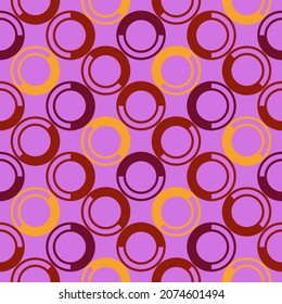 Seamless pattern. Circles ornament. Geometric background. Ethnic wallpaper. Polka dots motif. Geometrical backdrop. Contemporary digital paper. Folk design. Tribal textile print. Vector work