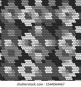 Seamless pattern. Circles ornament. Simple shapes wallpaper. Geometrical backdrop. Figures background. Digital paper, web designing, textile print. Dots motif. Vector.