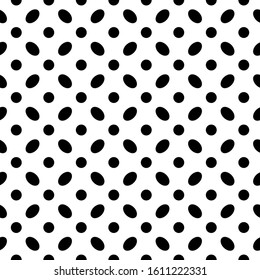 Seamless pattern. Circles, ovals ornament. Polka dot wallpaper. Dots, figures motif. Rounds background. Geometric backdrop. Spots image. Digital paper, textile print, abstract. Dotted illustration.