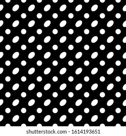 Seamless pattern. Circles, ovals ornament. Dots, figures motif. Polka dot wallpaper. Geometric backdrop. Rounds background. Dotted illustration. Spots image. Digital paper, textile print, abstract.