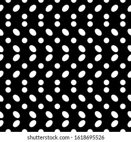 Seamless pattern. Circles, ovals ornament. Polka dot wallpaper.  Geometric backdrop.