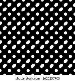 Seamless pattern. Circles, ovals ornament. Polka dot wallpaper. Dots, figures motif. Rounds background. Digital paper, textile print, abstract. Dotted illustration. Spots image. Geometric backdrop
