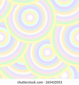 Seamless pattern with circles in pastel colors