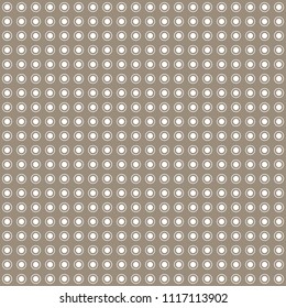 Seamless pattern circles polka dots, brown vector background