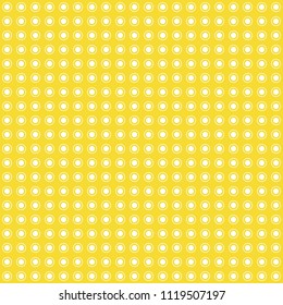 Seamless pattern circles polka dots, yellow vector background