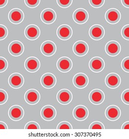 Seamless pattern of circles of repetitive elements. Vector illustration.