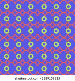 Seamless pattern with circles in retro style. Vector illustration.