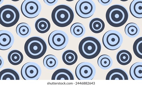 Seamless pattern with circles in retro style