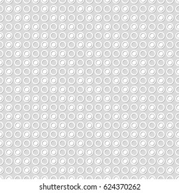 Seamless pattern of circles and rings. Geometric wallpaper. Vector illustration. Good quality. Good design.