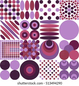 Seamless pattern. Circles set 