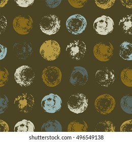 Seamless pattern with circles sketch.