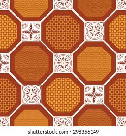 seamless pattern, circles, squares