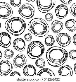 Seamless pattern with circles. Vector abstract background