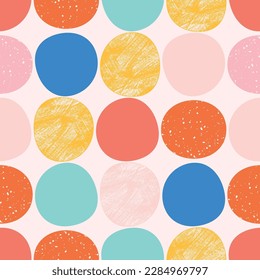 Seamless pattern with circles. Vector background, print, design