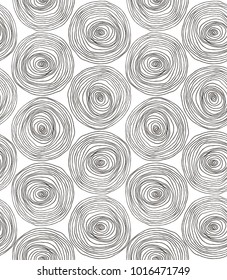 Seamless pattern with circles. Vector repeating texture. Fashion graphic. Background design. Modern stylish ornament. Template for print, textile, wrapping and decoration.