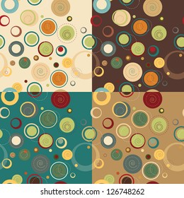seamless pattern of circles. Vintage collection