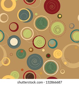 seamless pattern of circles. Vintage collection