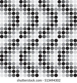 Seamless pattern. Circles zigzag