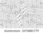 Seamless pattern with Circuit board. Electronics board. High-tech technology background texture