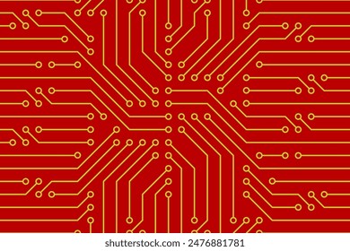 Seamless pattern with Circuit board. Electronics board. High-tech technology background texture