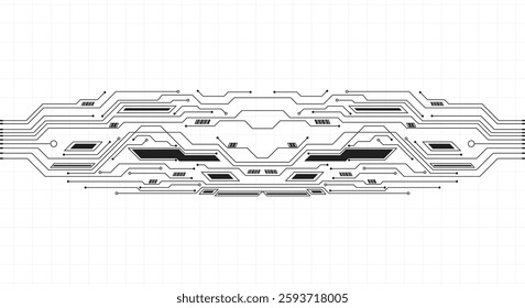 Seamless pattern with Circuit board. Electronics board. High-tech technology background texture