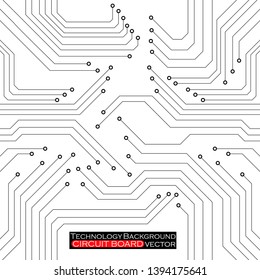 Seamless pattern of circuit board. Technology background