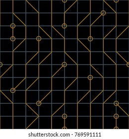Seamless pattern of circuit board. Technology vector background