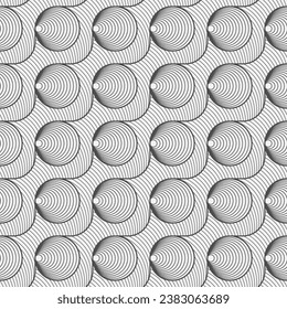 Seamless pattern of circular geometric shapes. Background for banner, poster, screensaver, decoration, interior and creative idea

