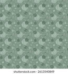 Seamless pattern with circular knitting needles and tools color. Illustration for your projects