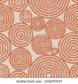 Seamless pattern with circular ornament. Imitation of animal skin. Original design for your products. Vector illustration. Texture with circles. Abstract fantastic background