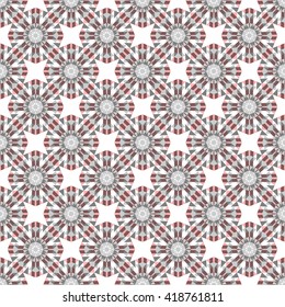 Seamless pattern with circular ornament. Stokc vector. 