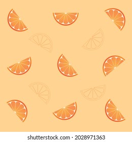 Seamless pattern with citrus. Fruit fabric print.	