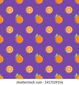 seamless pattern with citrus fruits