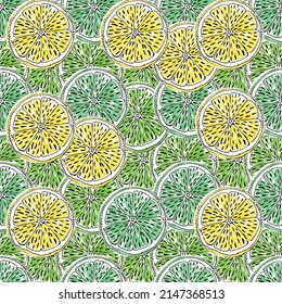 seamless pattern with citrus fruits